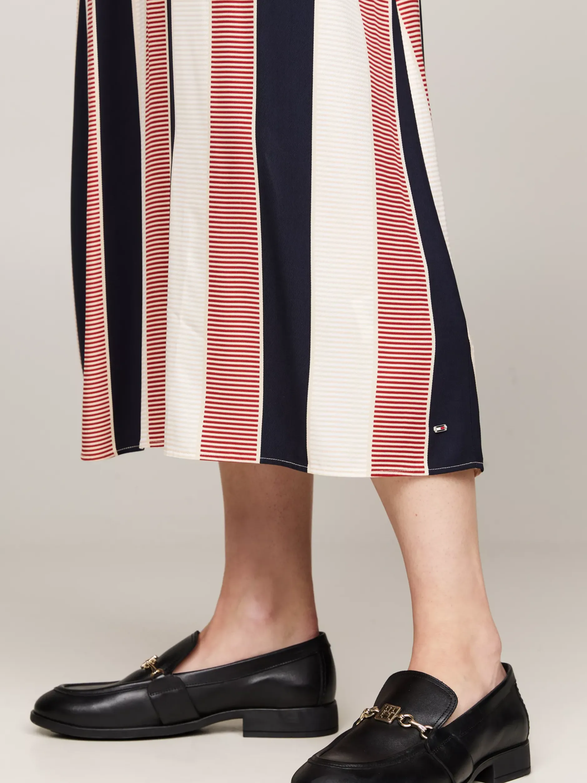 Sukienki*Tommy Hilfiger Sukienka Maxi Z Motywem Prążków LADDER GLOBAL STP/ COUNTRY IVORY