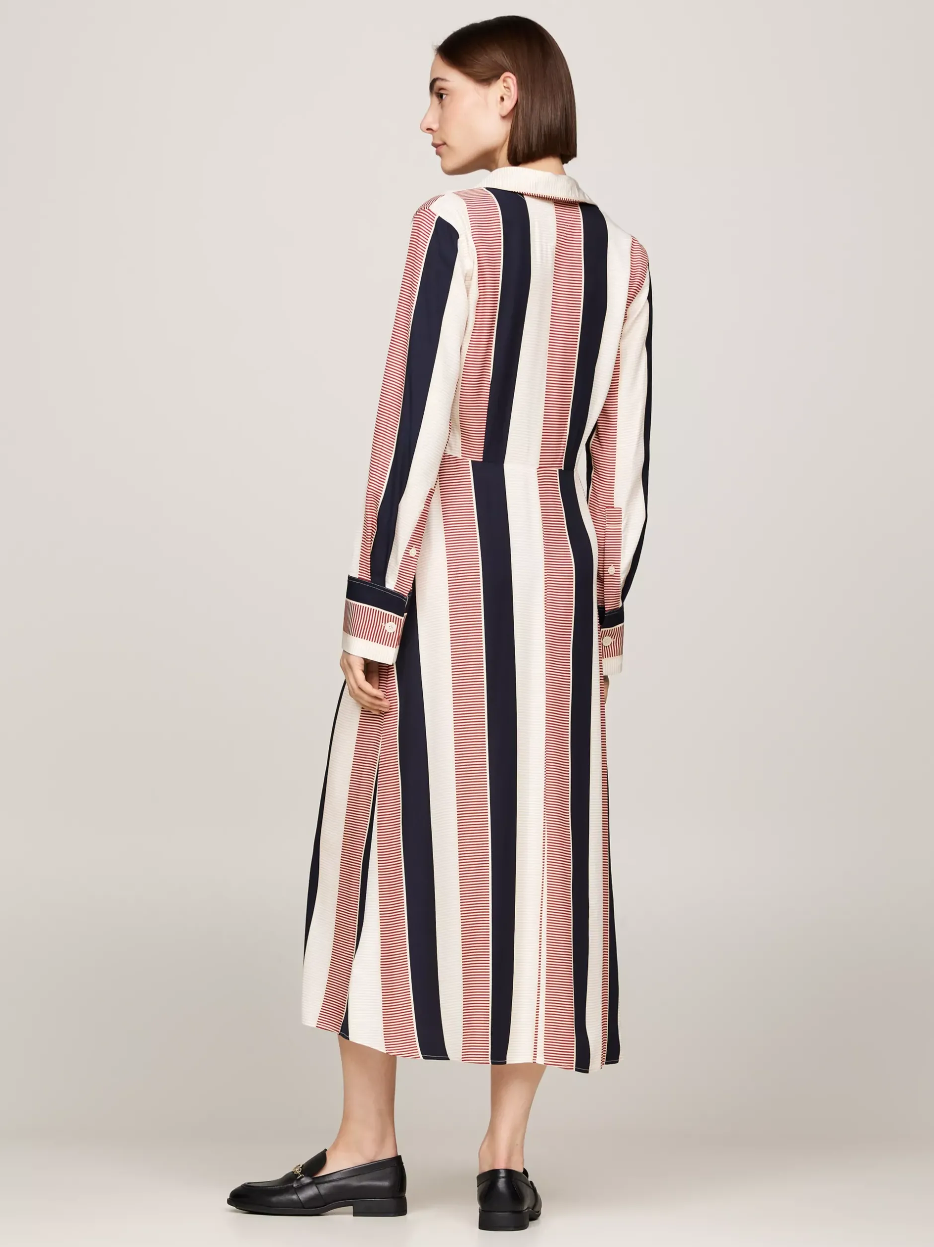 Sukienki*Tommy Hilfiger Sukienka Maxi Z Motywem Prążków LADDER GLOBAL STP/ COUNTRY IVORY