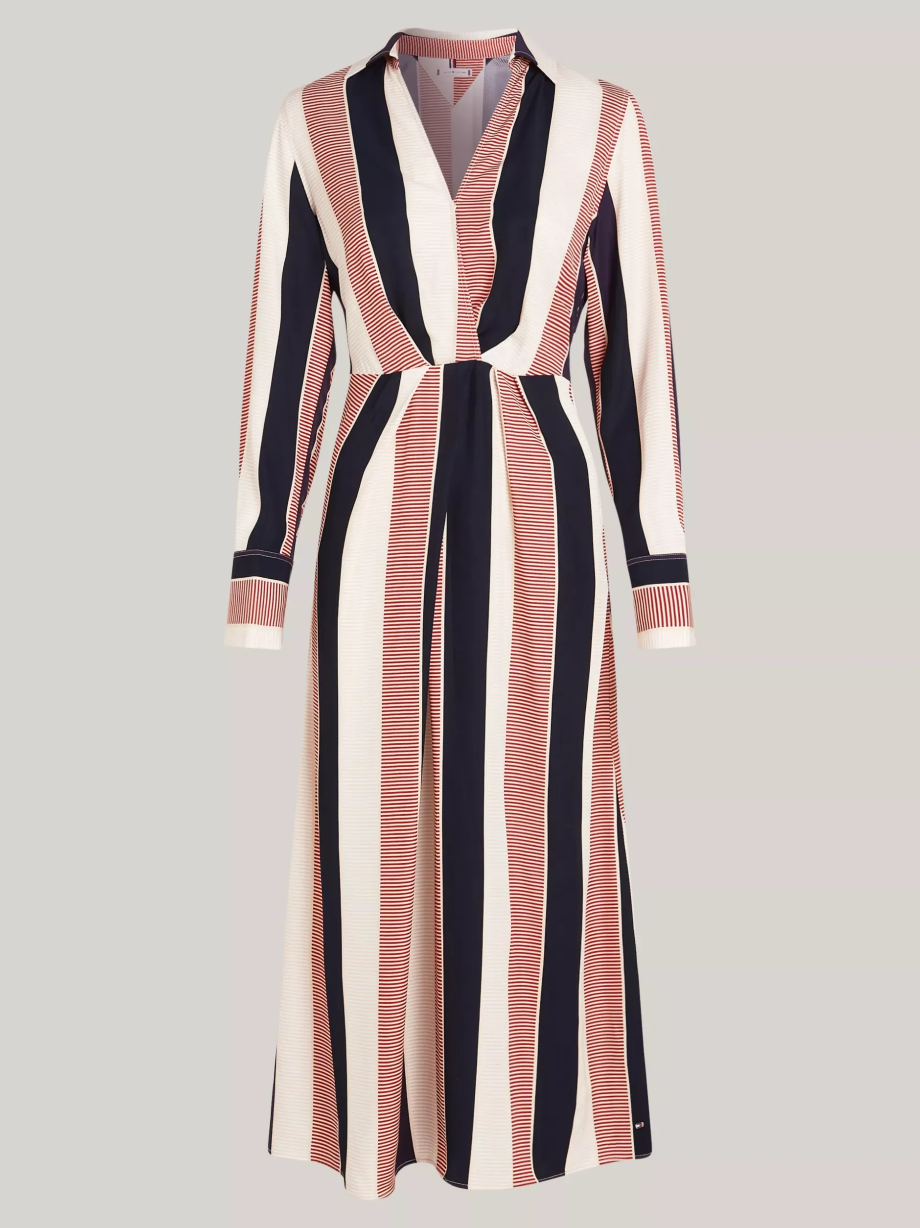 Sukienki*Tommy Hilfiger Sukienka Maxi Z Motywem Prążków LADDER GLOBAL STP/ COUNTRY IVORY