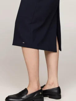 Sukienki*Tommy Hilfiger Sukienka Midi O Fasonie Bodycon Bez Rękawów DESERT SKY