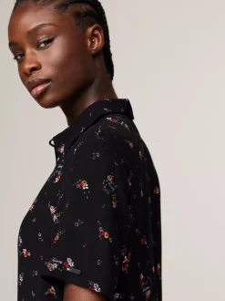 Sukienki*Tommy Hilfiger Sukienka Midi W Kwiaty BLACK MOUNTAIN FLORAL