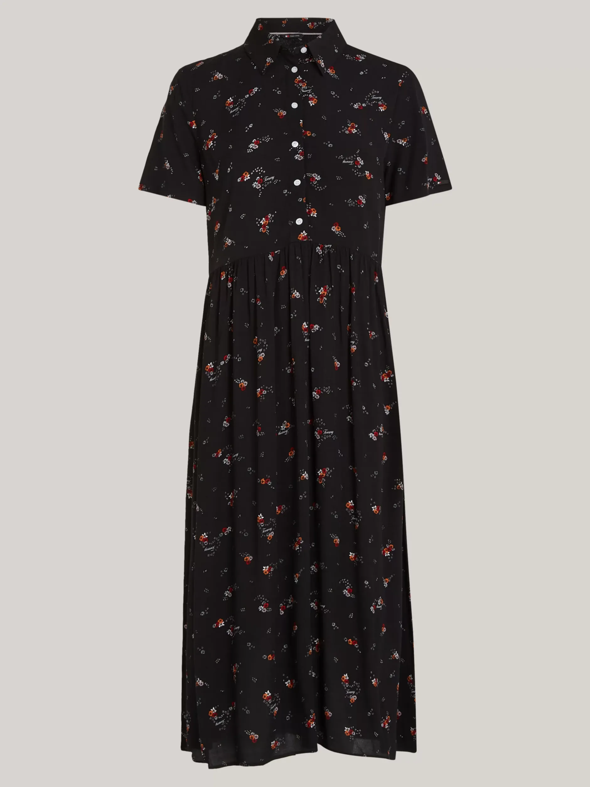 Sukienki*Tommy Hilfiger Sukienka Midi W Kwiaty BLACK MOUNTAIN FLORAL
