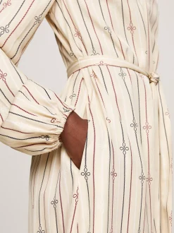 Sukienki*Tommy Hilfiger Sukienka Mini MULTI ROPE KNOT STP/ COUNTRY IVORY
