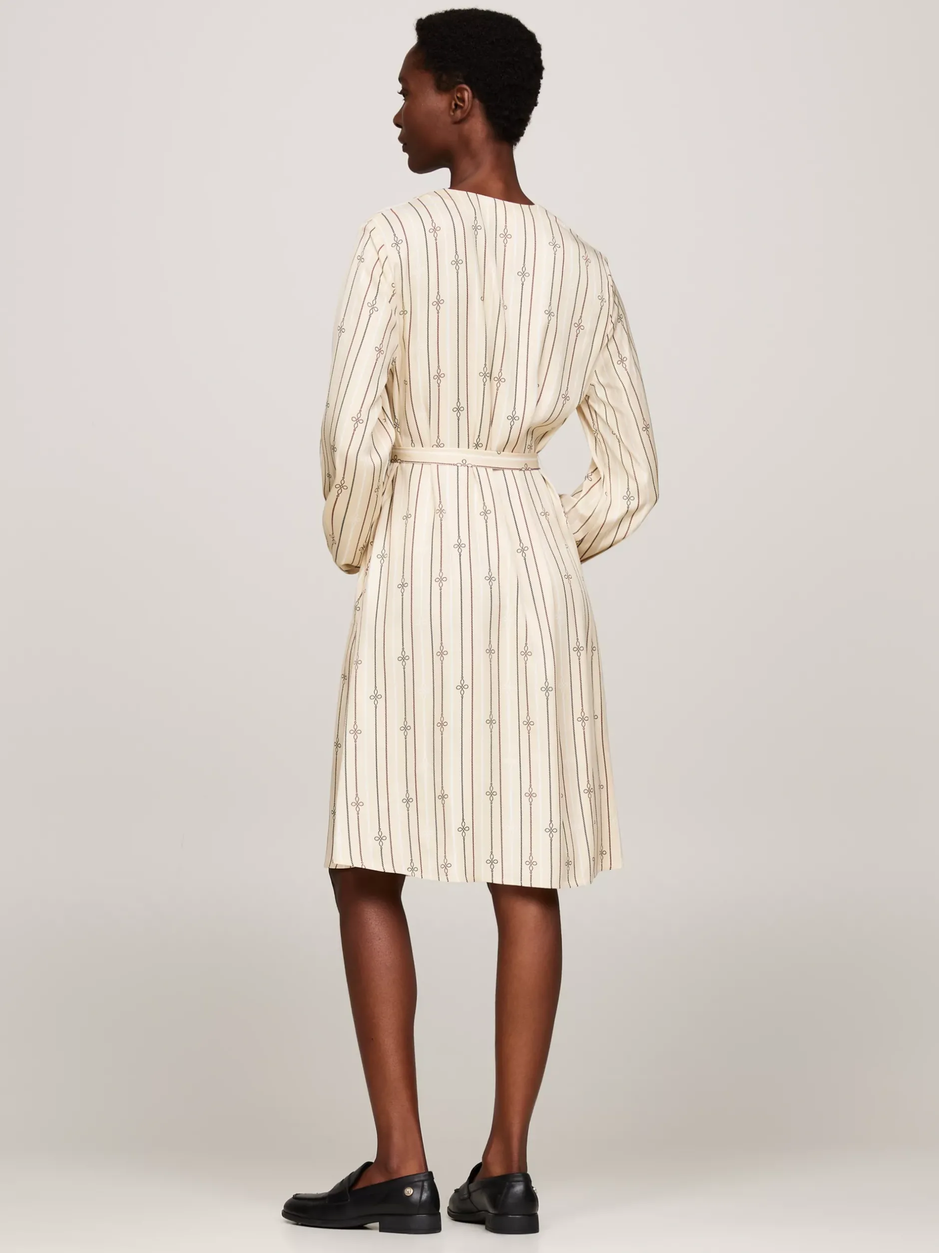 Sukienki*Tommy Hilfiger Sukienka Mini MULTI ROPE KNOT STP/ COUNTRY IVORY