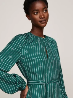 Sukienki*Tommy Hilfiger Sukienka Mini ROPE STRIPE KNOT/ GREEN
