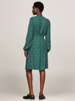Sukienki*Tommy Hilfiger Sukienka Mini ROPE STRIPE KNOT/ GREEN