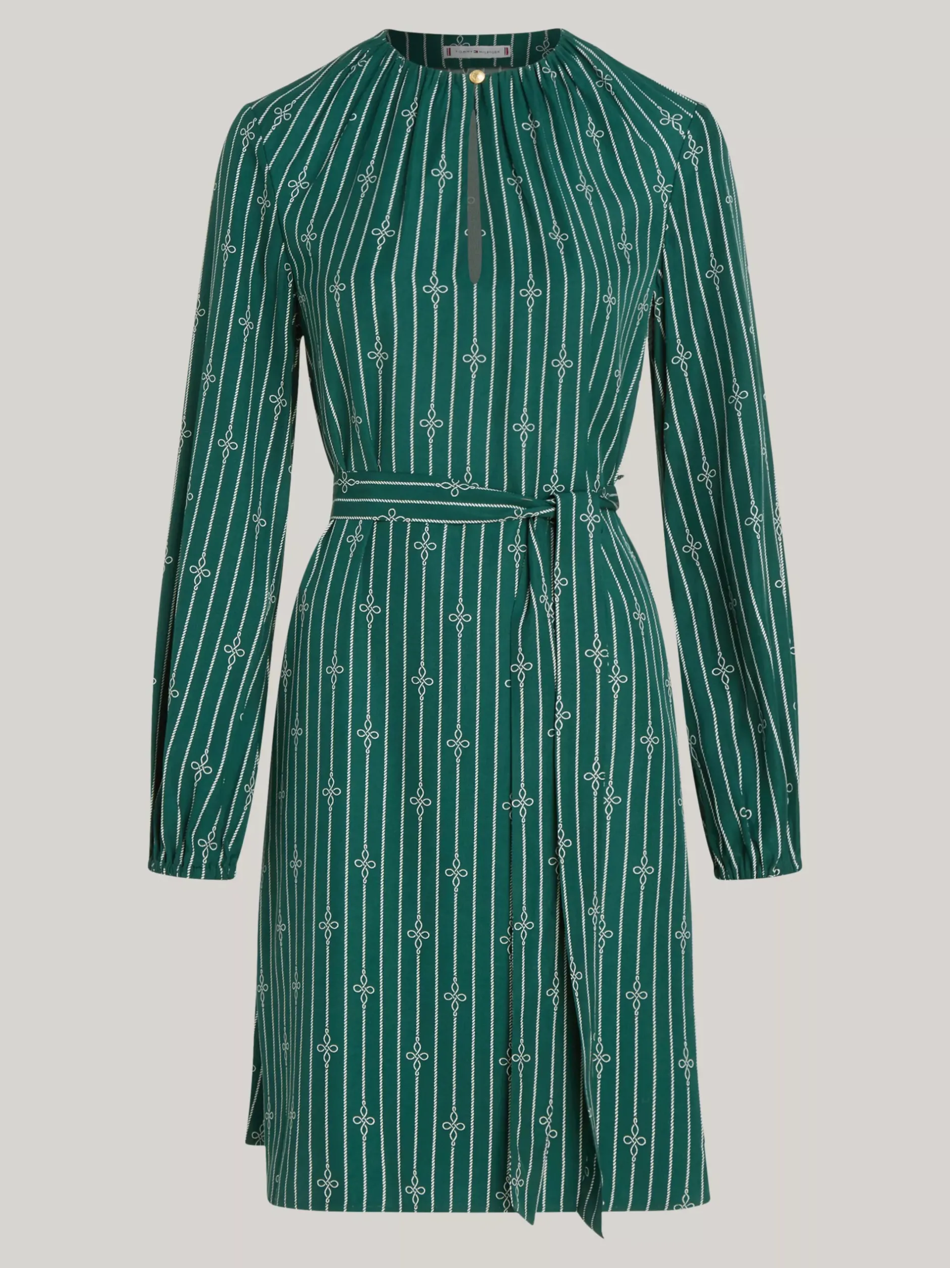 Sukienki*Tommy Hilfiger Sukienka Mini ROPE STRIPE KNOT/ GREEN