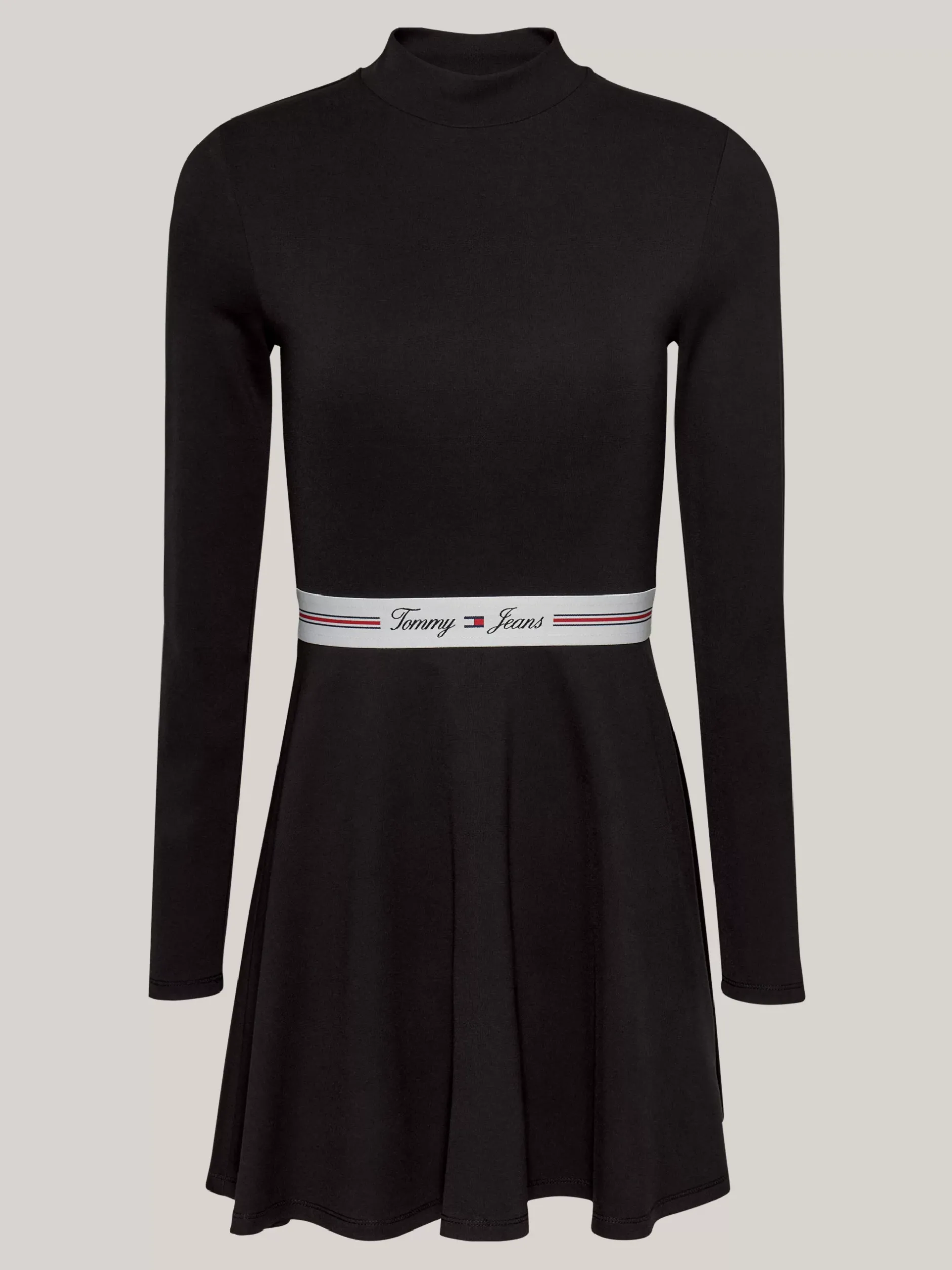 Sukienki*Tommy Hilfiger Sukienka Mini Z Półgolfem BLACK