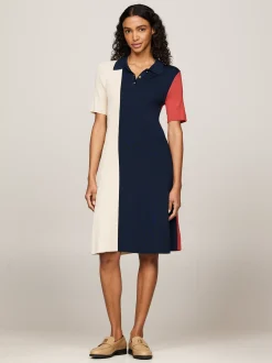 Sukienki*Tommy Hilfiger Sukienka O Wąskim Kroju GLOBAL STP/ COLOR BLOCKED