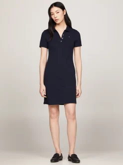 Sukienki*Tommy Hilfiger Sukienka Polo Heritage O Wąskim Kroju DESERT SKY