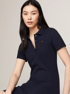 Sukienki*Tommy Hilfiger Sukienka Polo Heritage O Wąskim Kroju DESERT SKY