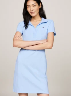 Sukienki*Tommy Hilfiger Sukienka Polo Z Dekoltem W Szpic VESSEL BLUE