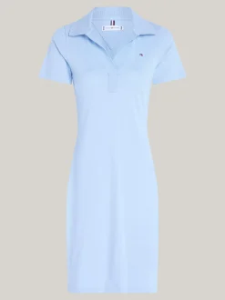 Sukienki*Tommy Hilfiger Sukienka Polo Z Dekoltem W Szpic VESSEL BLUE