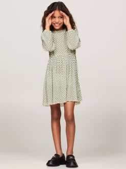 Sukienki*Tommy Hilfiger Sukienka Z Długim Rękawem LEMON ZEST ALLOVER PRINT