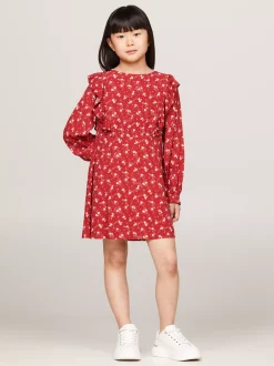 Sukienki*Tommy Hilfiger Sukienka Z Motywem Kwiatów DARK MAGMA ALLOVER FLOWER