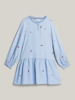 Sukienki*Tommy Hilfiger Sukienka Z Rozszerzanym Dołem DENIM MEDIUM