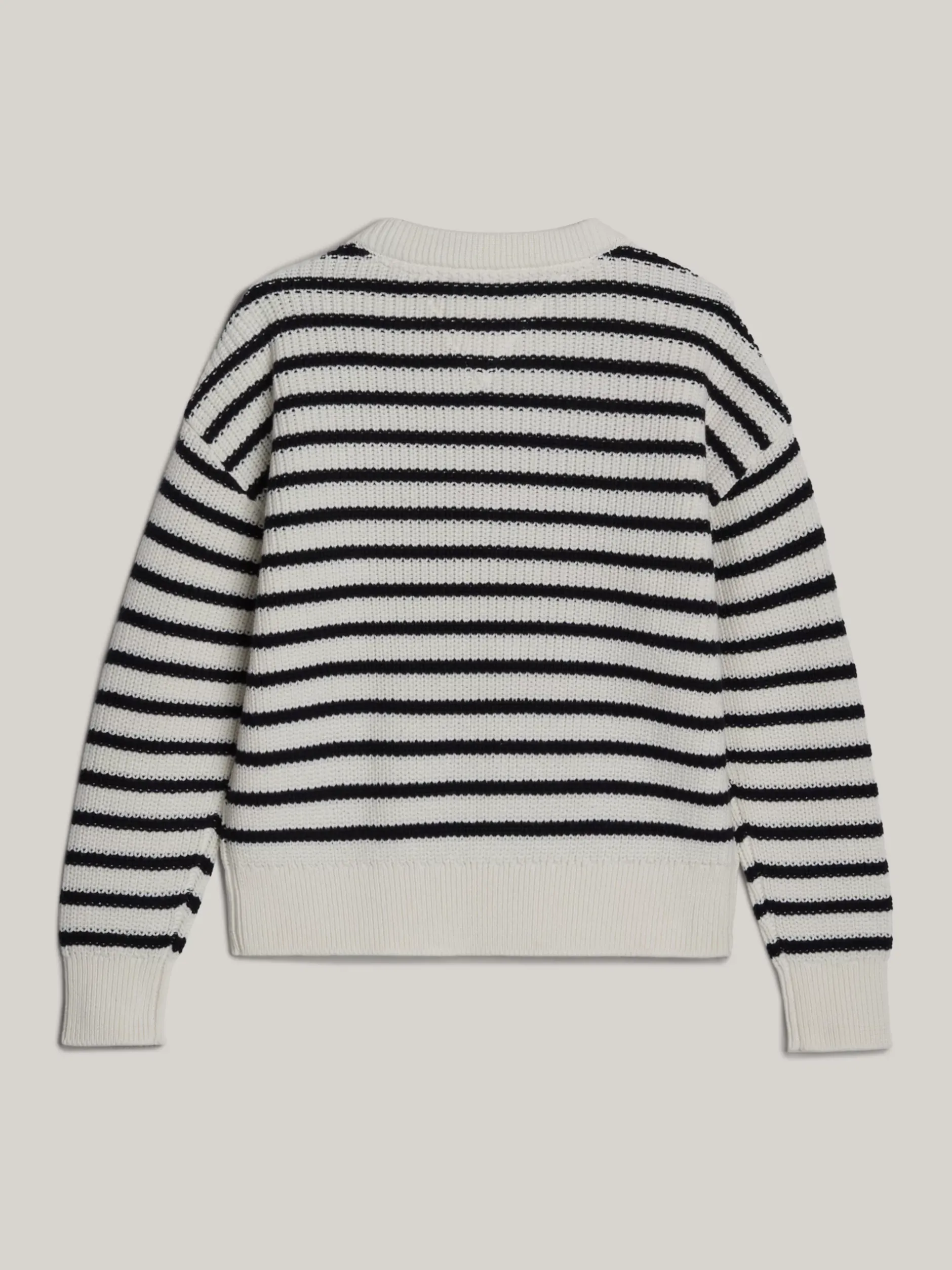 Dzianina*Tommy Hilfiger Sweter Adaptive O Luźnym Kroju W Paski ANCIENT WHITE DESERT SKY STRIPE