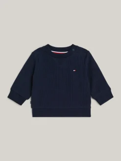 Dziewczynki|Chłopcy*Tommy Hilfiger Sweter Essential Z Okrągłym Dekoltem I Flagą DESERT SKY