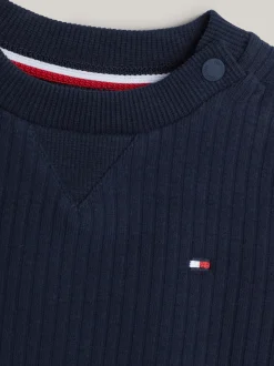 Dziewczynki|Chłopcy*Tommy Hilfiger Sweter Essential Z Okrągłym Dekoltem I Flagą DESERT SKY