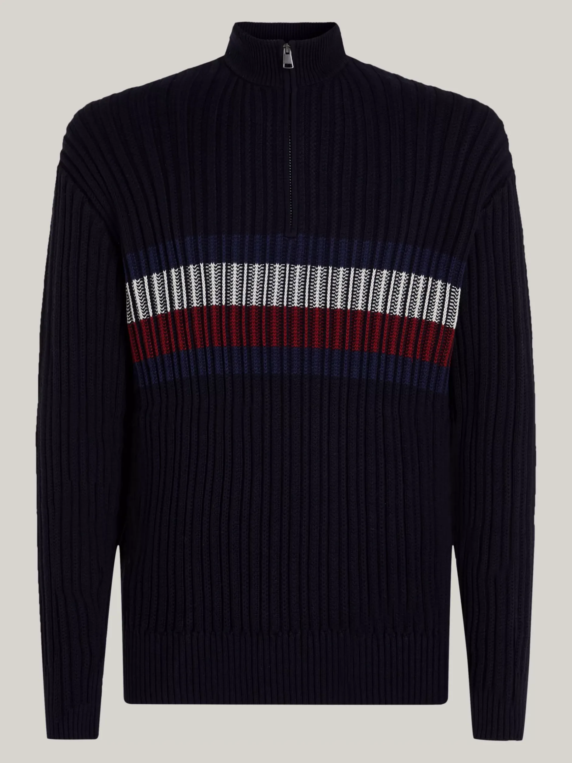 Sweter Z Zamkiem|Swetry*Tommy Hilfiger Sweter Global O Luźnym Kroju DESERT SKY