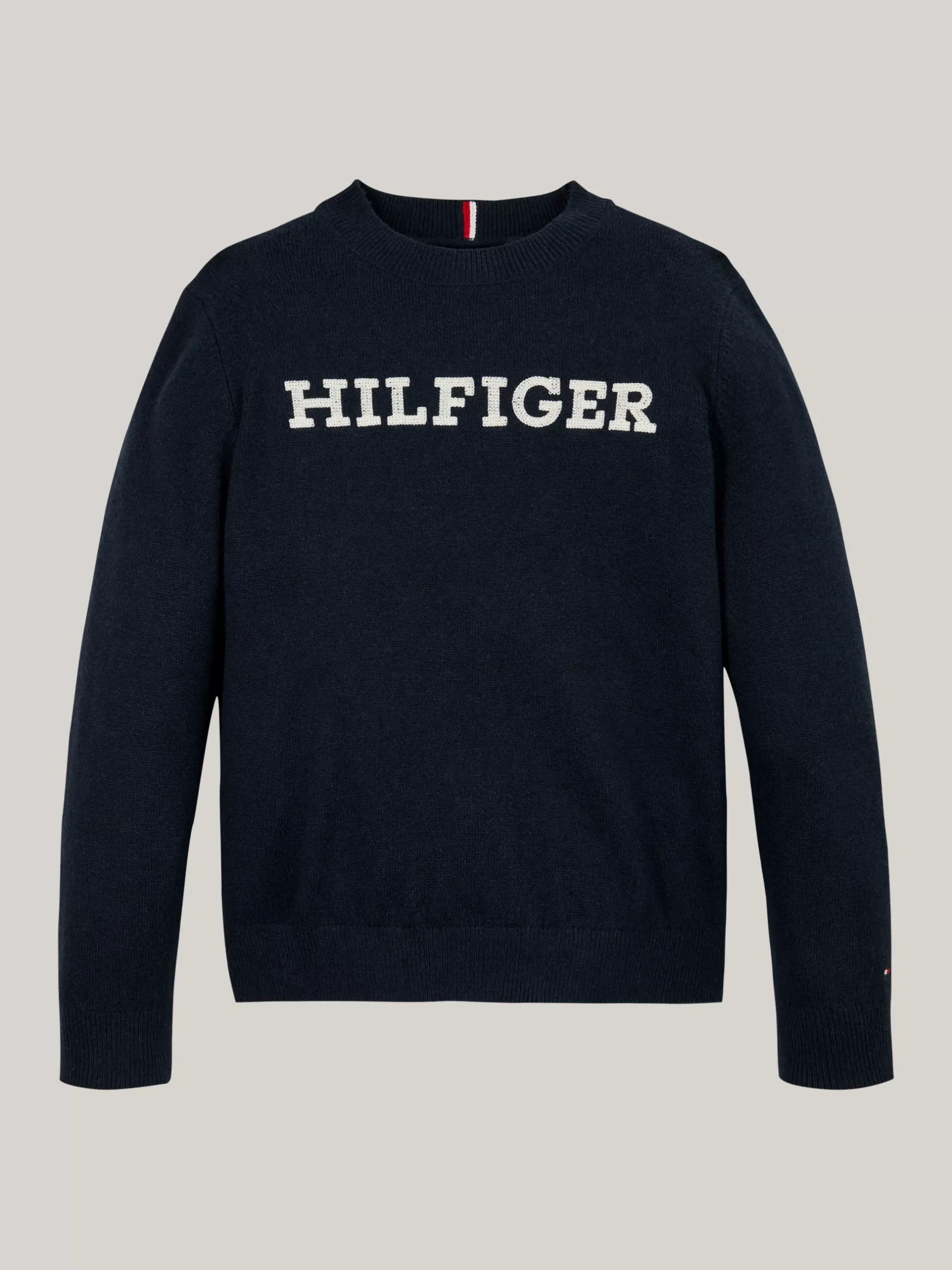Dzianina*Tommy Hilfiger Sweter Hilfiger Monotype Z Okrągłym Dekoltem DESERT SKY