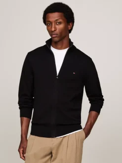 Kardigany|Swetry*Tommy Hilfiger Sweter Na Zamek Z Kaszmirem BLACK