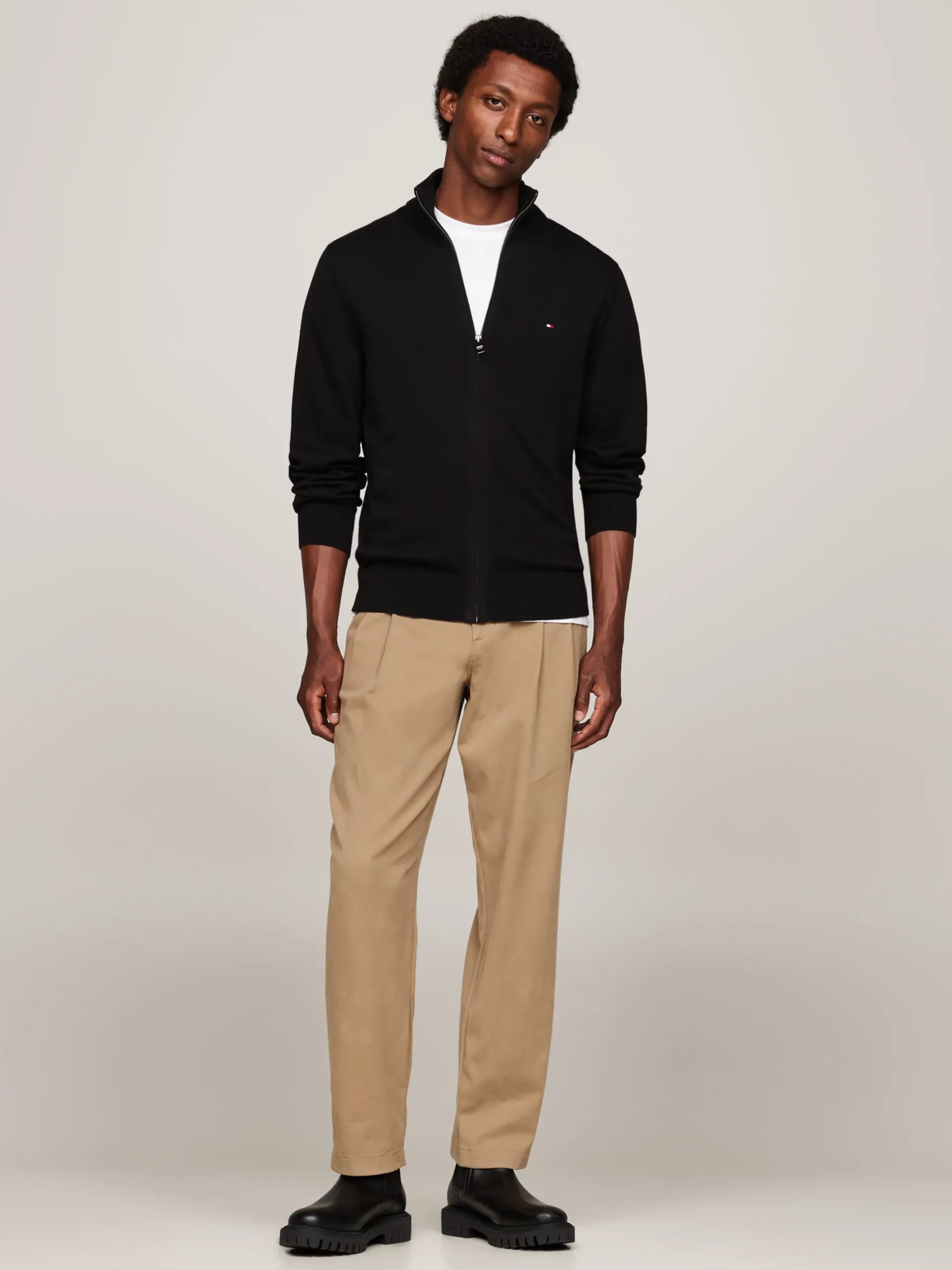 Kardigany|Swetry*Tommy Hilfiger Sweter Na Zamek Z Kaszmirem BLACK