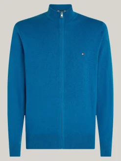 Kardigany|Swetry*Tommy Hilfiger Sweter Na Zamek Z Kaszmirem VIBRANT INDIGO