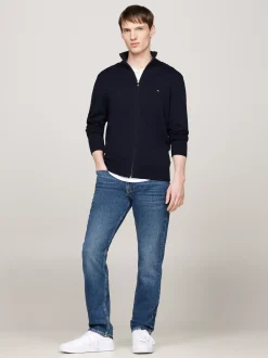 Swetry|Dzianina*Tommy Hilfiger Sweter Na Zamek Z Kaszmirem DESERT SKY