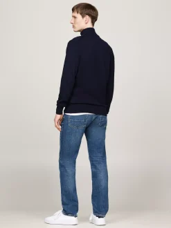 Swetry|Dzianina*Tommy Hilfiger Sweter Na Zamek Z Kaszmirem DESERT SKY