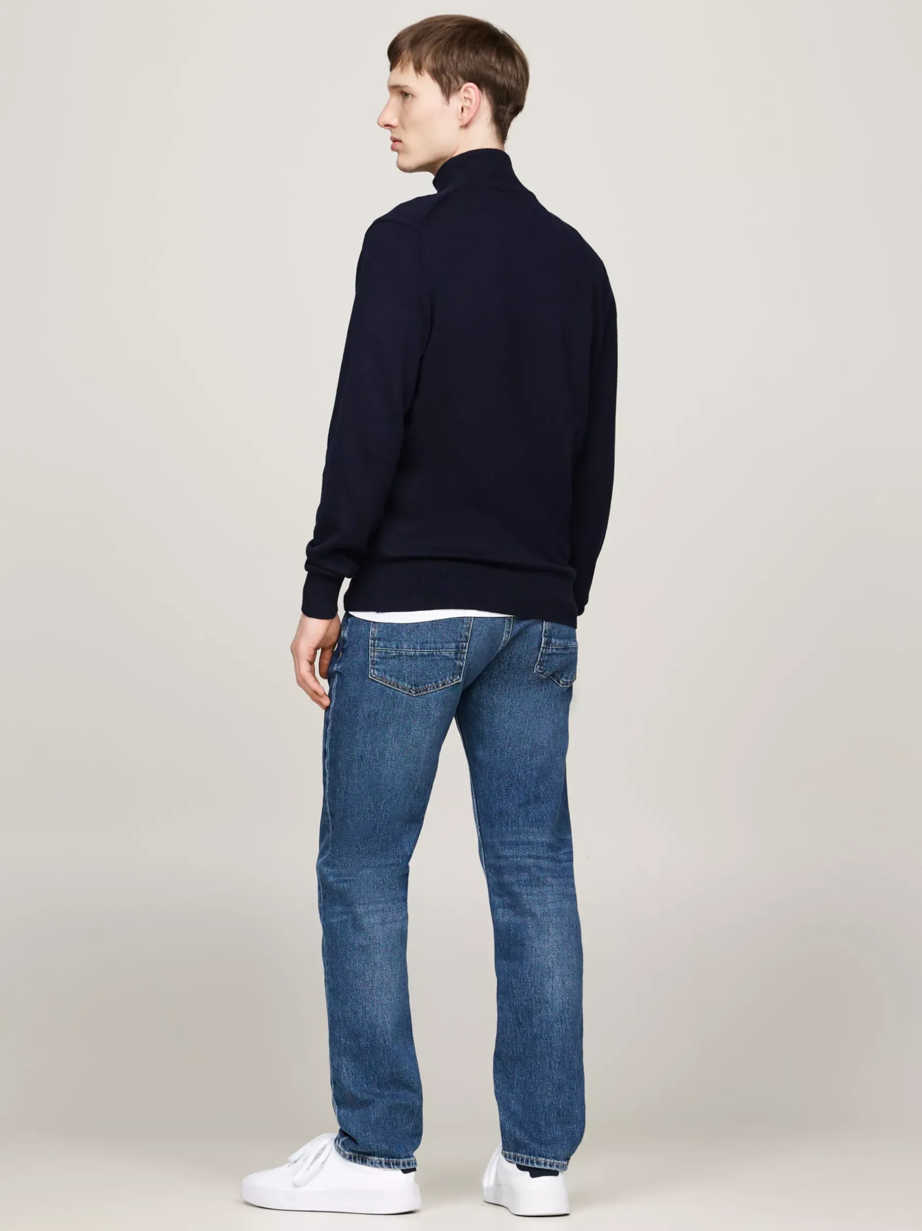 Swetry|Dzianina*Tommy Hilfiger Sweter Na Zamek Z Kaszmirem DESERT SKY