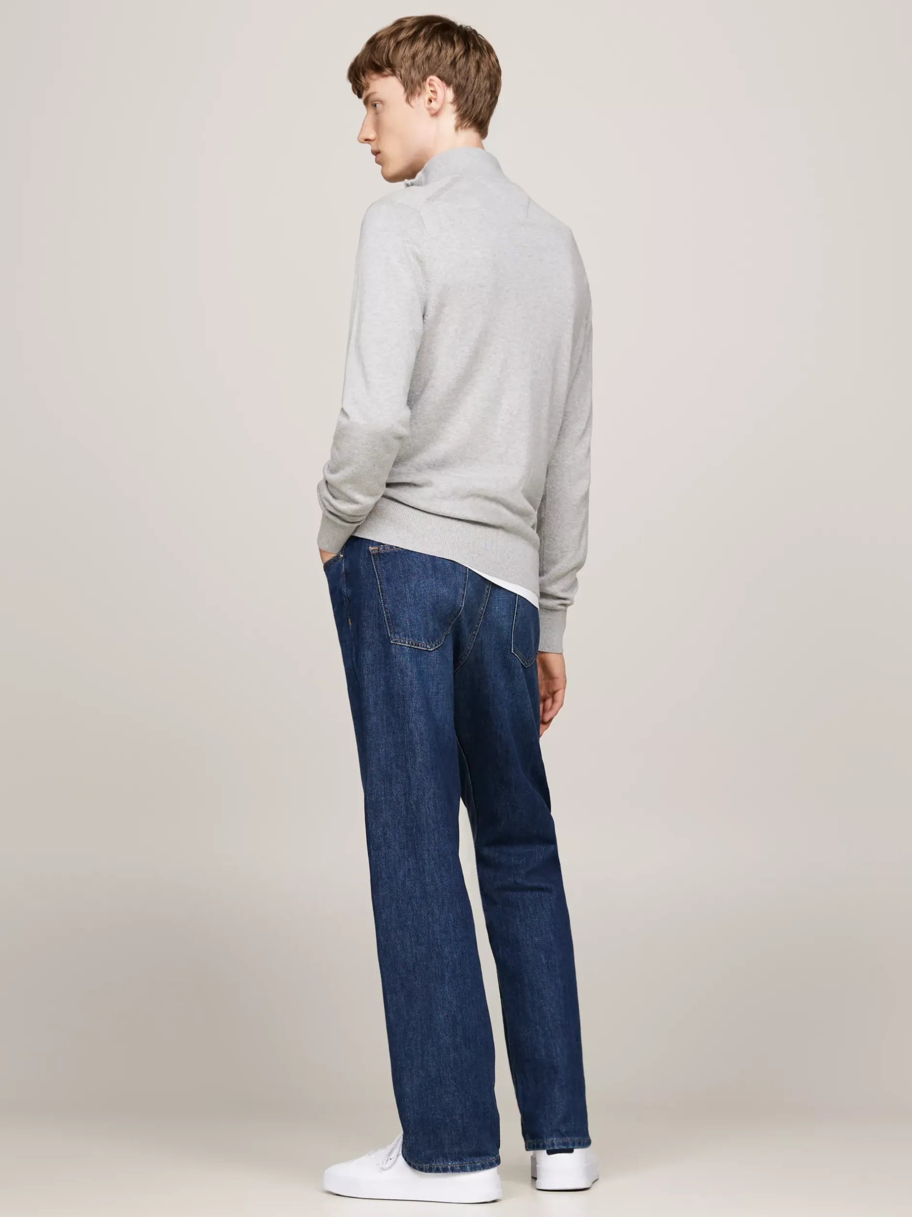 Kardigany|Swetry*Tommy Hilfiger Sweter Na Zamek Z Kaszmirem LIGHT GREY HEATHER