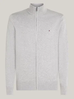 Kardigany|Swetry*Tommy Hilfiger Sweter Na Zamek Z Kaszmirem LIGHT GREY HEATHER