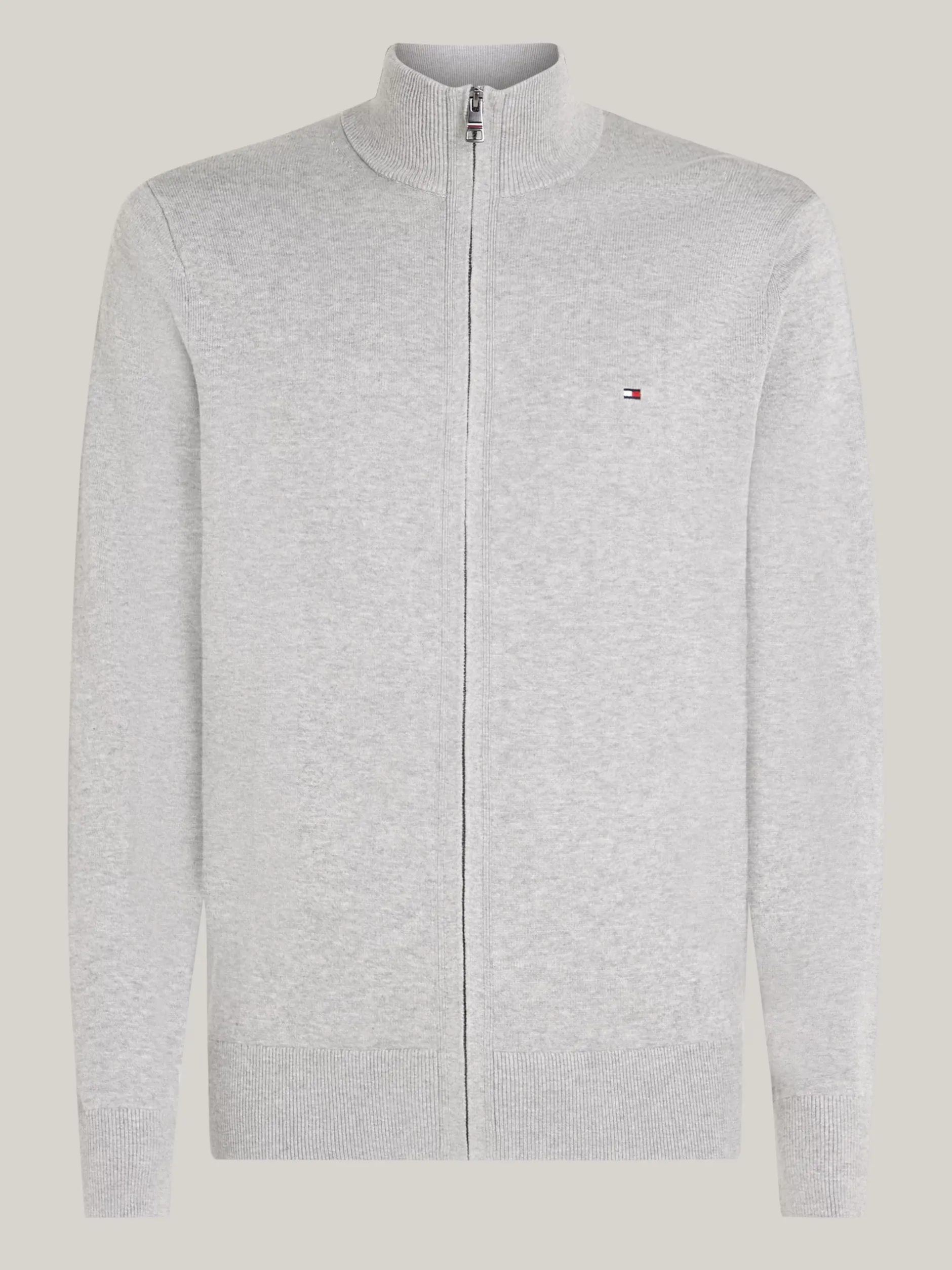 Kardigany|Swetry*Tommy Hilfiger Sweter Na Zamek Z Kaszmirem LIGHT GREY HEATHER