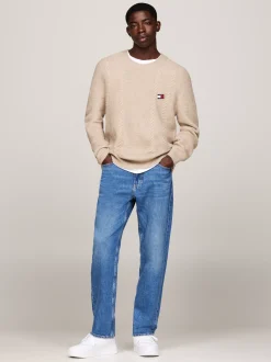 Swetry Z Okrągłym Dekoltem|Swetry*Tommy Hilfiger Sweter O Wąskim Kroju Z Okrągłym Dekoltem GENTLE GOLD
