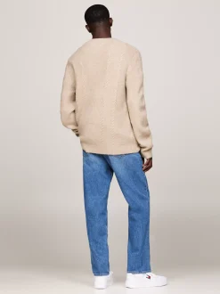 Swetry Z Okrągłym Dekoltem|Swetry*Tommy Hilfiger Sweter O Wąskim Kroju Z Okrągłym Dekoltem GENTLE GOLD