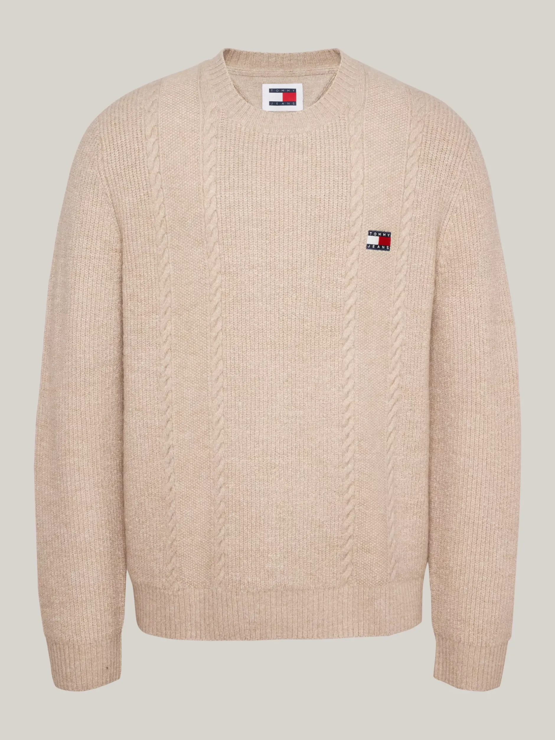 Swetry Z Okrągłym Dekoltem|Swetry*Tommy Hilfiger Sweter O Wąskim Kroju Z Okrągłym Dekoltem GENTLE GOLD