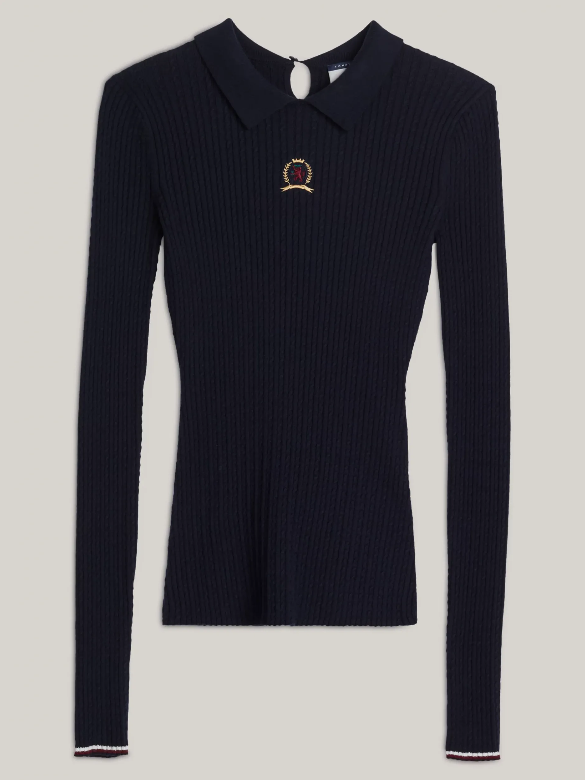 Swetry|Dzianina*Tommy Hilfiger Sweter Polo O Wąskim Kroju Z Kaszmirem DESERT SKY