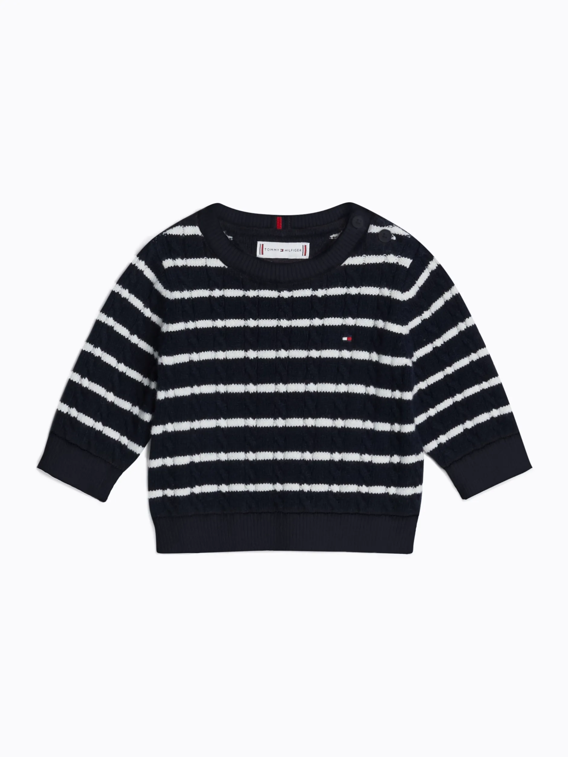 Dziewczynki|Chłopcy*Tommy Hilfiger Sweter W Paski Ze Splotem Warkoczowym NAUTICAL STRIPE