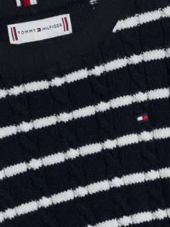 Dziewczynki|Chłopcy*Tommy Hilfiger Sweter W Paski Ze Splotem Warkoczowym NAUTICAL STRIPE