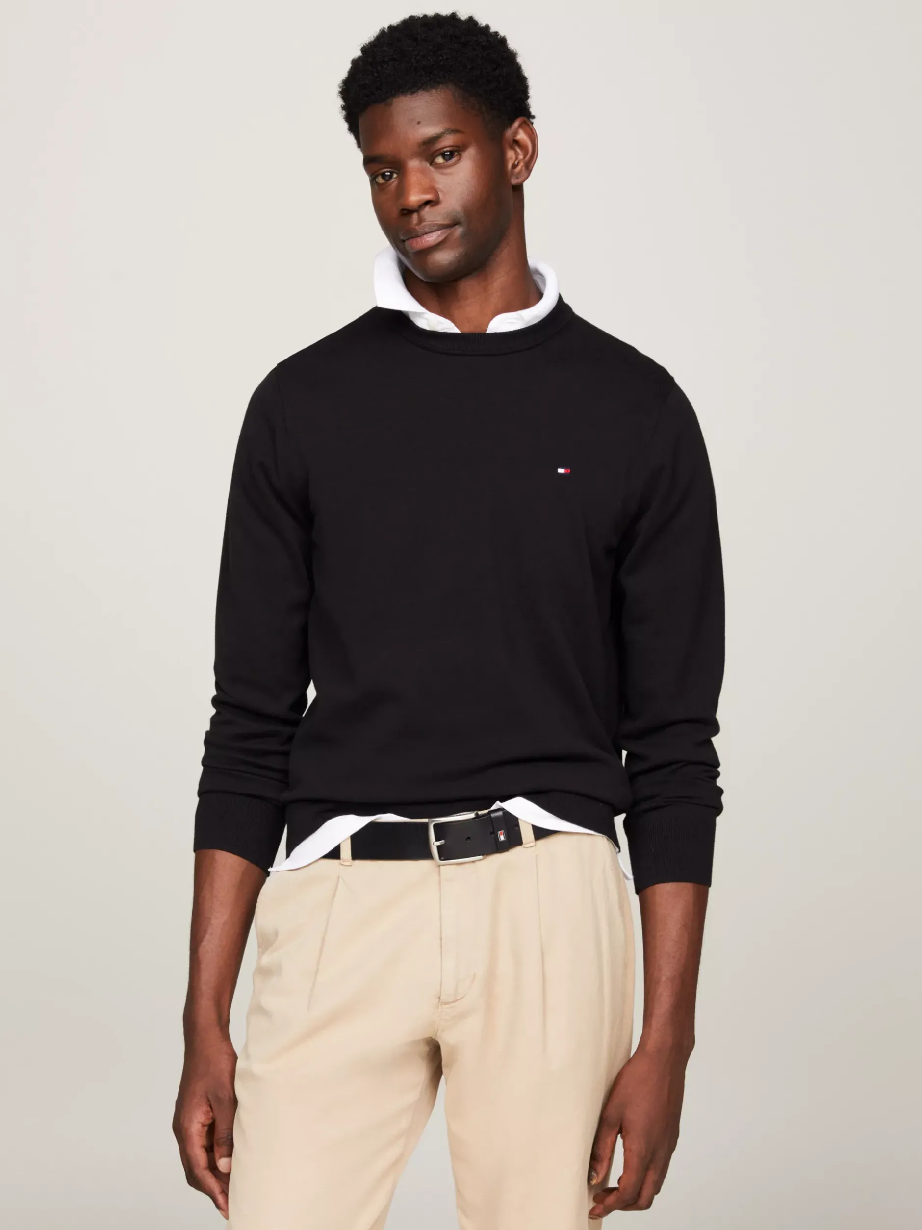 Swetry Z Okrągłym Dekoltem|Swetry*Tommy Hilfiger Sweter Z Bawełny 1985 Collection BLACK