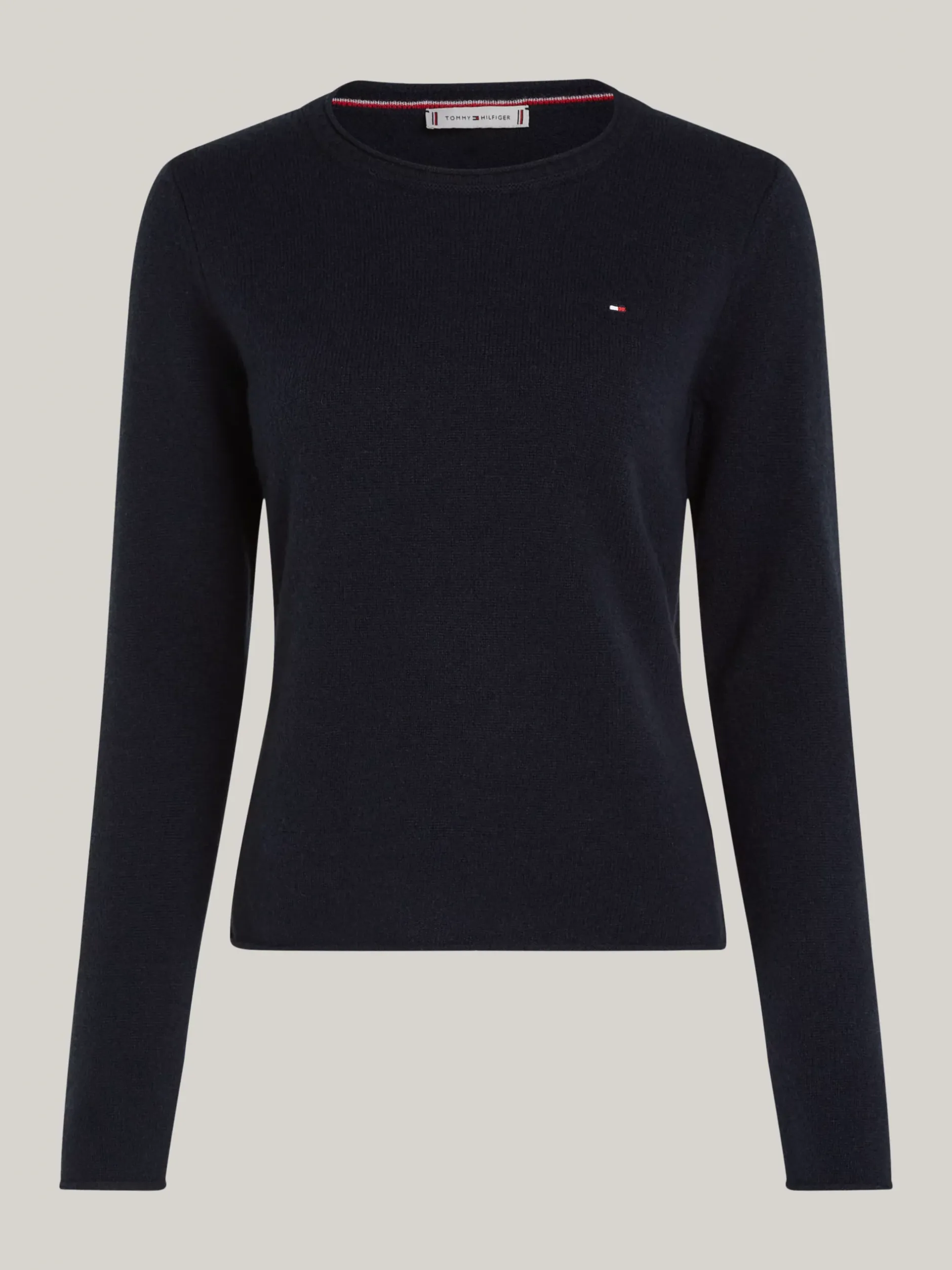 Swetry Z Okrągłym Dekoltem|Swetry*Tommy Hilfiger Sweter Z Czystej Wełny DESERT SKY