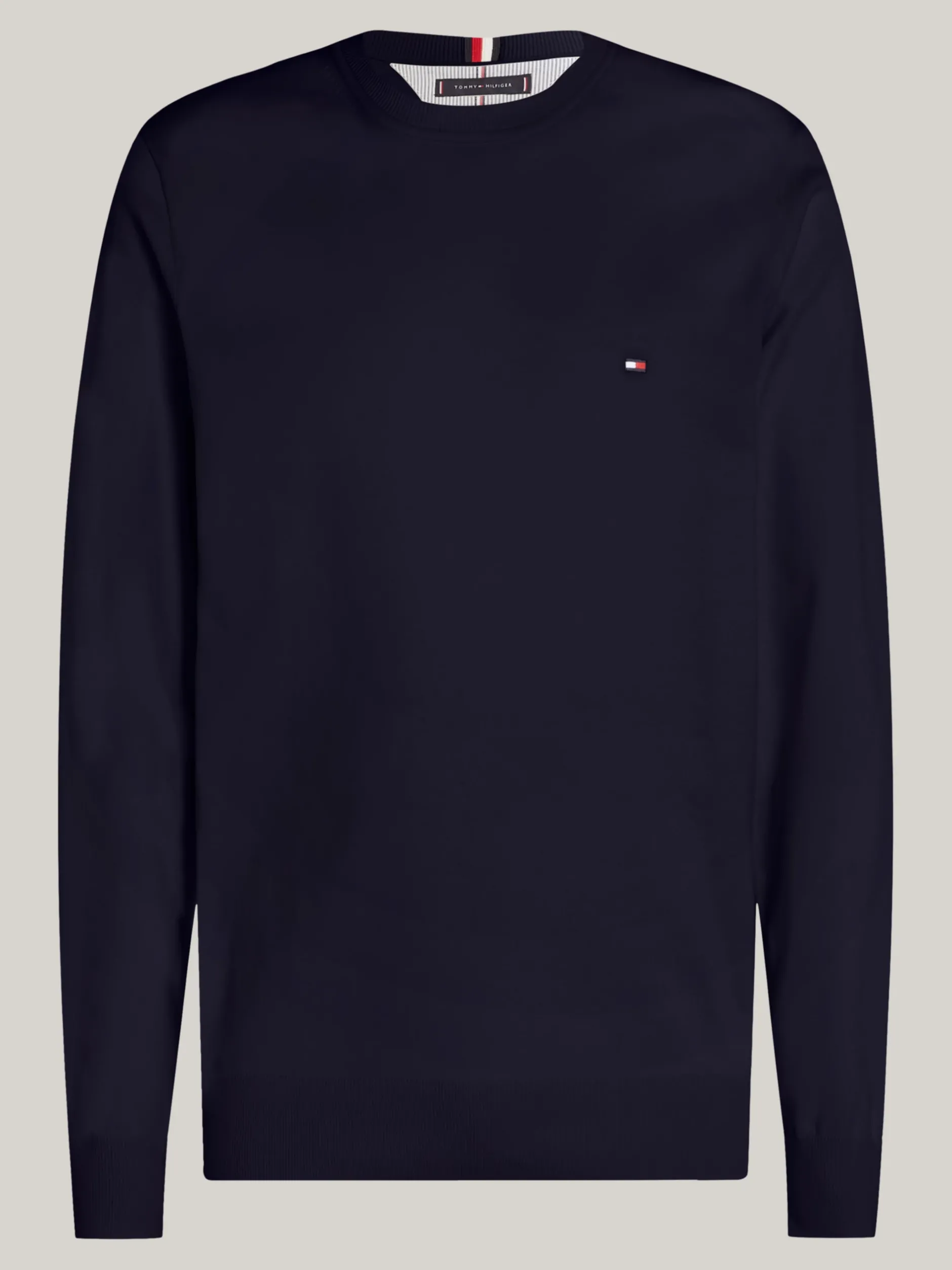 Swetry|Dzianina*Tommy Hilfiger Sweter Z Dekoltem W Szpic Z Kaszmirem DESERT SKY