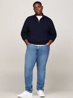 Sweter Z Zamkiem|Swetry*Tommy Hilfiger Sweter Z Dodatkiem Kaszmiru Z Kolekcji Plus DESERT SKY