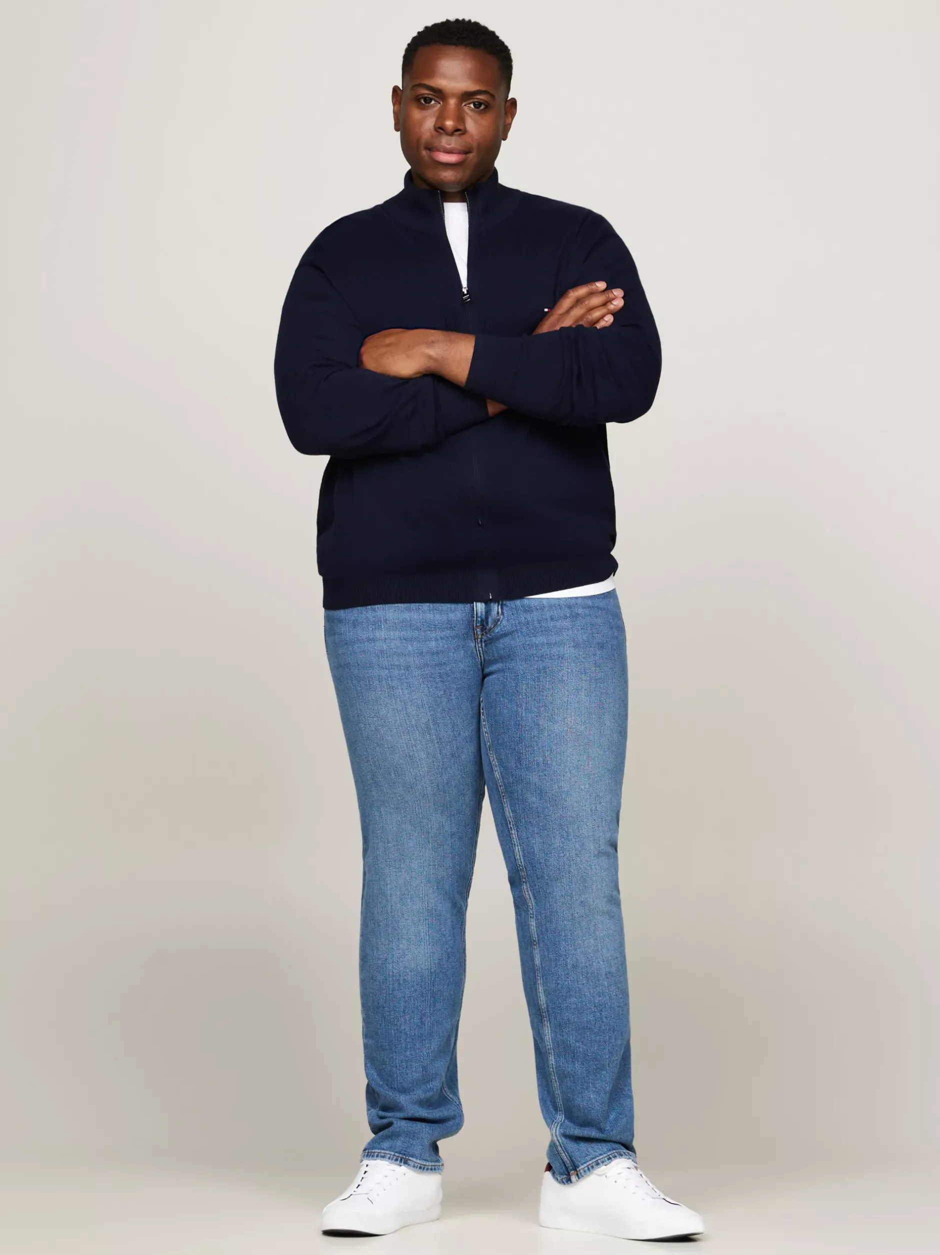 Kardigany|Swetry*Tommy Hilfiger Sweter Z Dodatkiem Kaszmiru Z Kolekcji Plus DESERT SKY