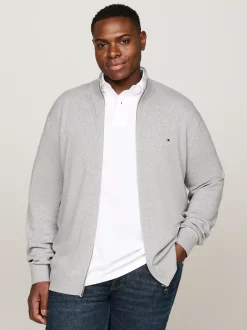 Kardigany|Swetry*Tommy Hilfiger Sweter Z Dodatkiem Kaszmiru Z Kolekcji Plus LIGHT GREY HEATHER