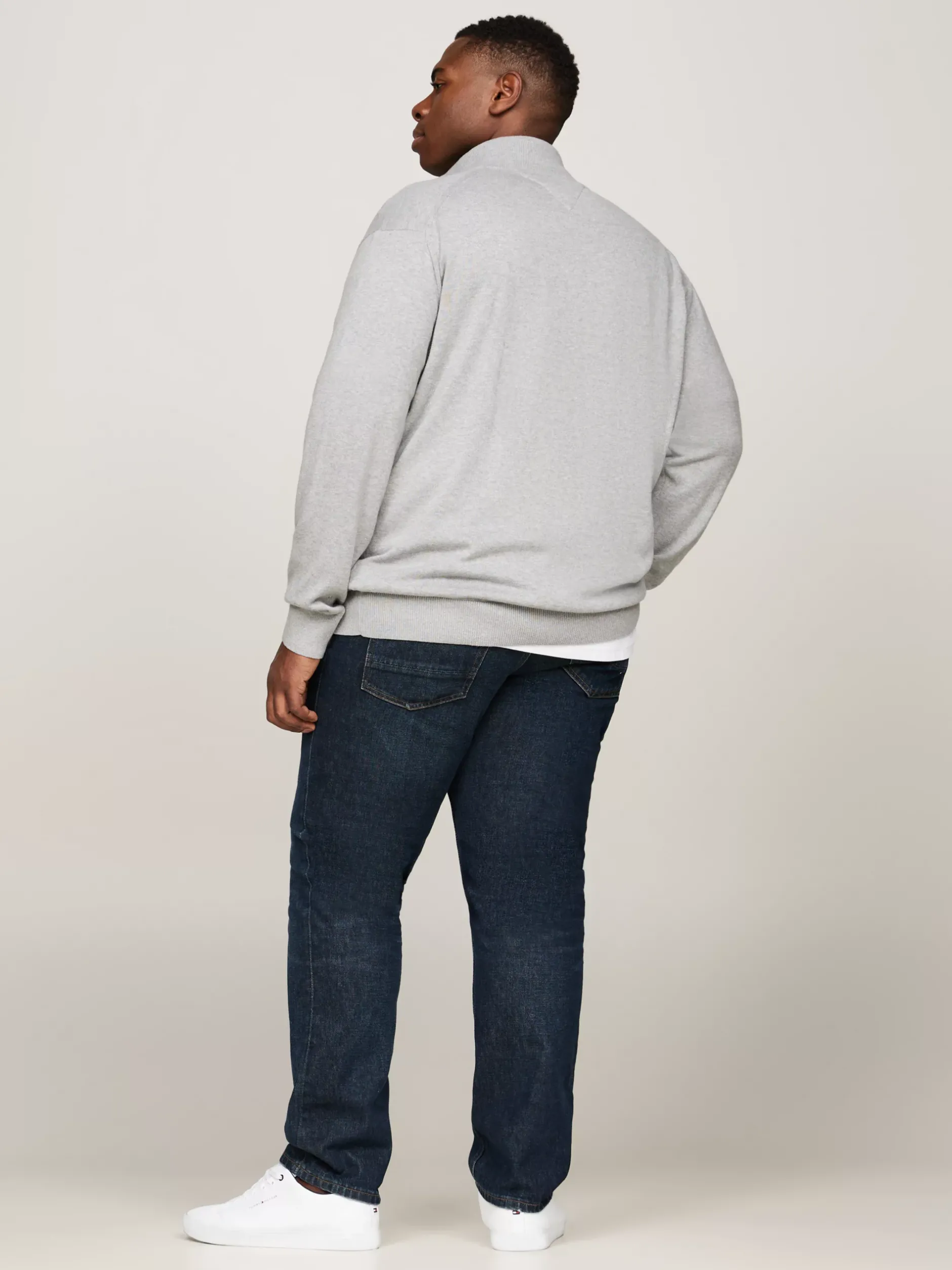 Kardigany|Swetry*Tommy Hilfiger Sweter Z Dodatkiem Kaszmiru Z Kolekcji Plus LIGHT GREY HEATHER