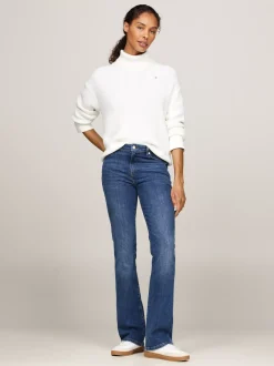 Swetry Z Golfem|Swetry*Tommy Hilfiger Sweter Z Golfem O Luźnym Kroju IVORY PETAL