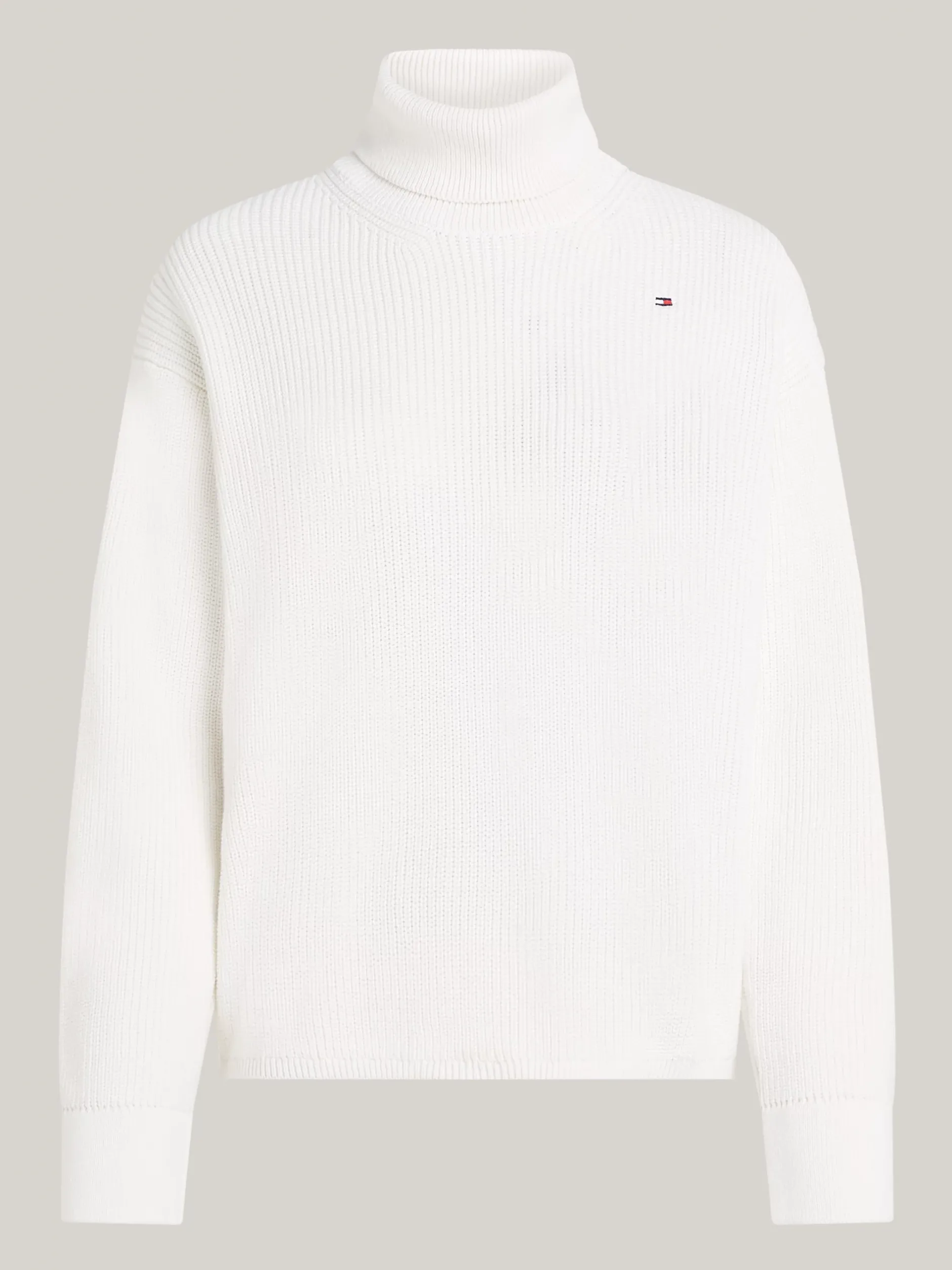 Swetry Z Golfem|Swetry*Tommy Hilfiger Sweter Z Golfem O Luźnym Kroju IVORY PETAL
