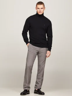Swetry Z Golfem|Swetry*Tommy Hilfiger Sweter Z Golfem Z Domieszką Kaszmiru BLACK